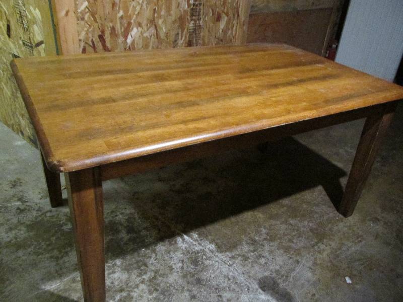 lot 96 image: Wood table, 58 x 38 x 31...