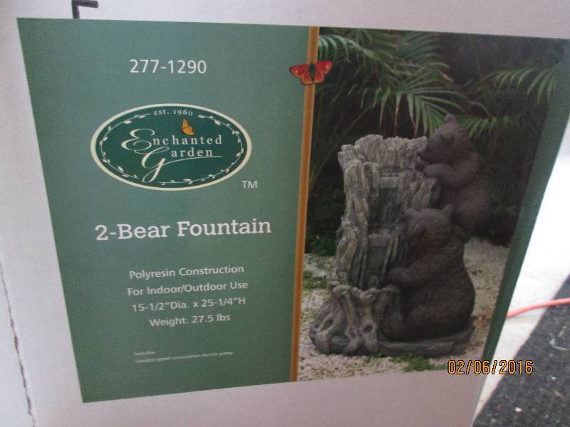 lot 73 image: two bear fountain poly resin brand ...