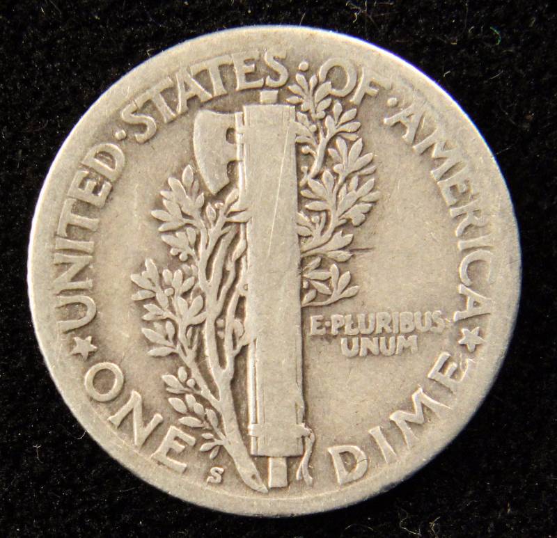 1918-S MERCURY SILVER DIME