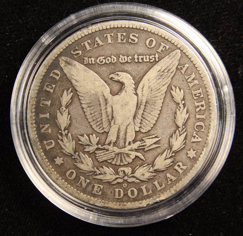 1880-O micro O MORGAN SILVER DOLLAR IN AIRTITE HOLDER