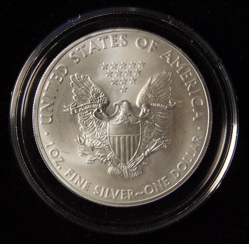 2013 AMERICAN SILVER EAGLE 1 TROY OZ. .999 FINE SILVER IN AIRTITE HOLDER