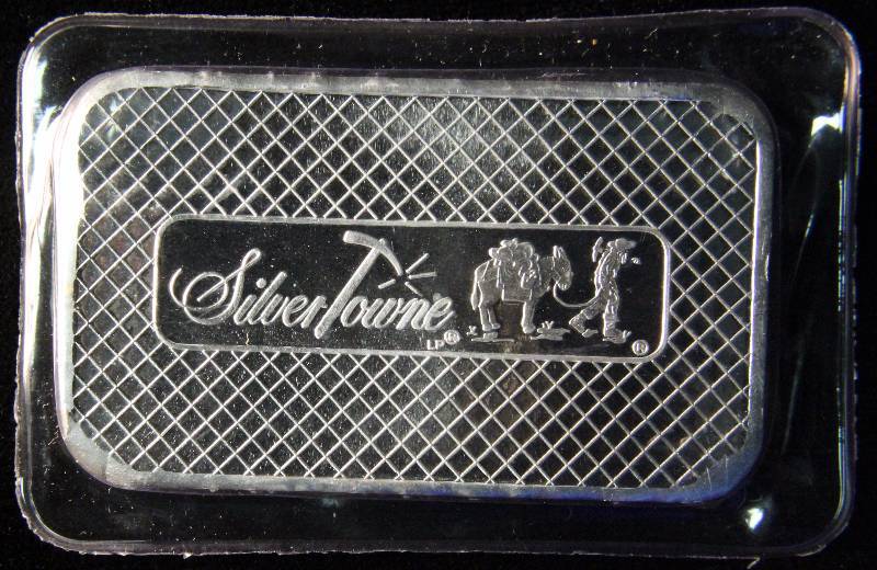 5 TROY Oz. .999 FINE SILVER BAR SILVERTOWNE PROSPECTOR DESIGN SEALED