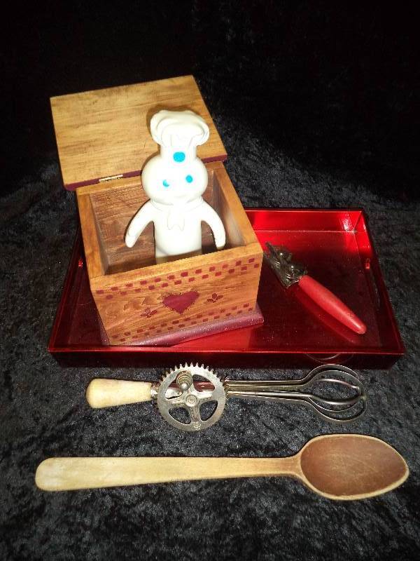 Lot - Misc Kitchen Utensils & Pillsbury Doughboy