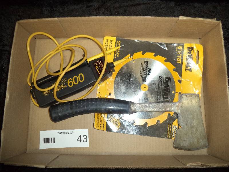 Hatchet, DeWalt Saw Blade, Voltage Tester