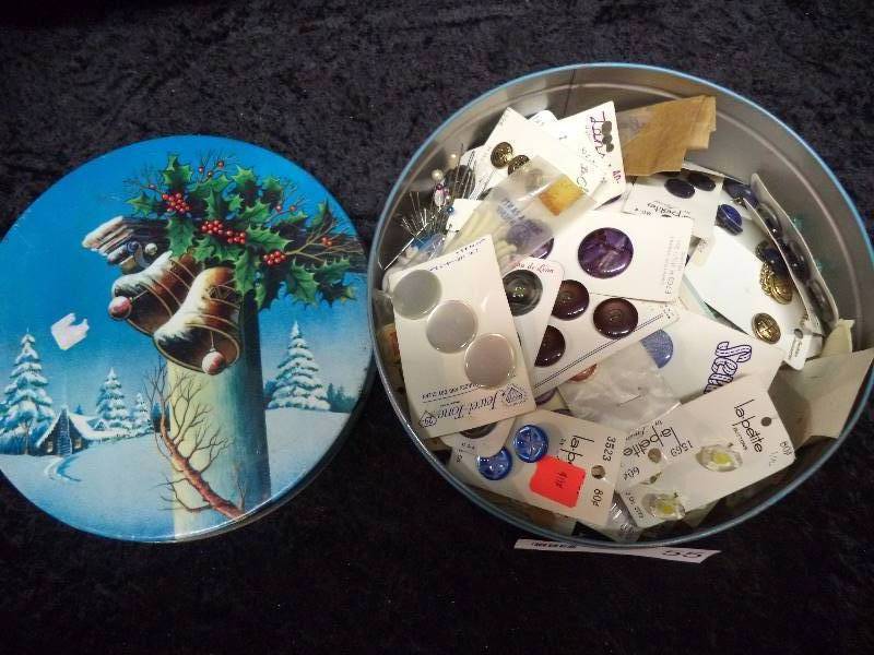 Tin Full of Misc Buttons