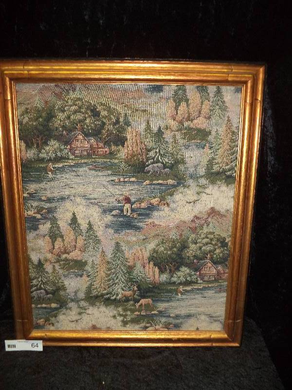 Framed Fisherman Tapestry
