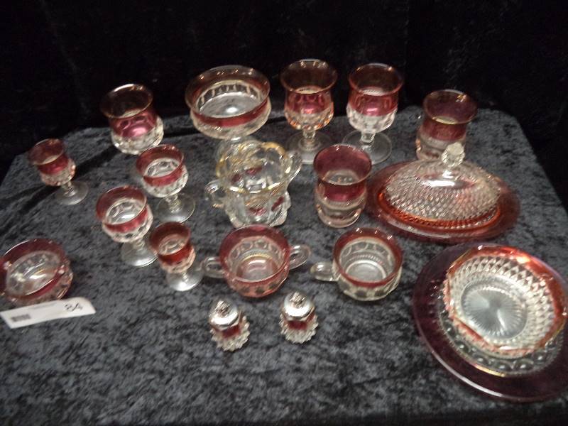 Lot - Misc Red Glassware