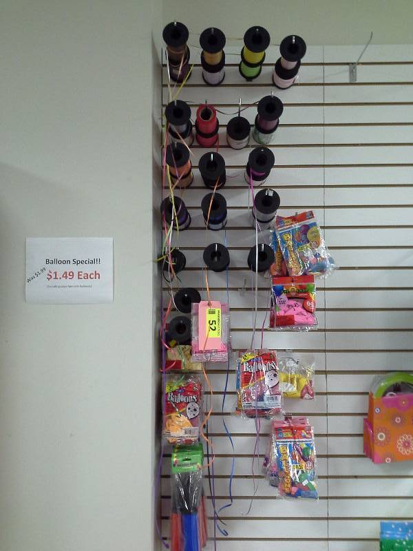 Large balloon and accessory inventory