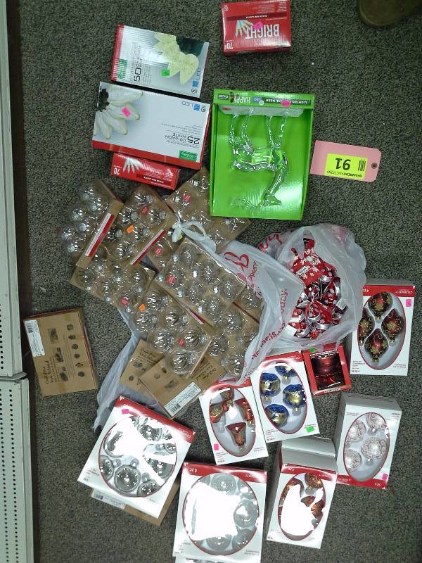 Christmas bulbs and accessories lot