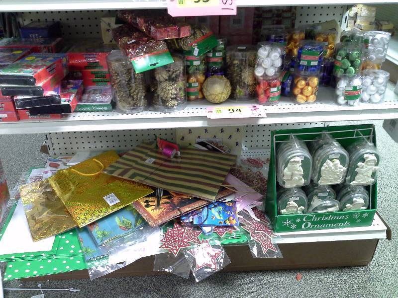 Contents of bottom two shelves