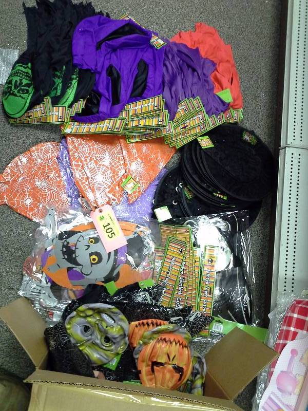 Halloween themed costumes and accessories