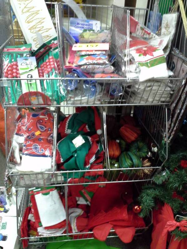 Christmas lot with cart