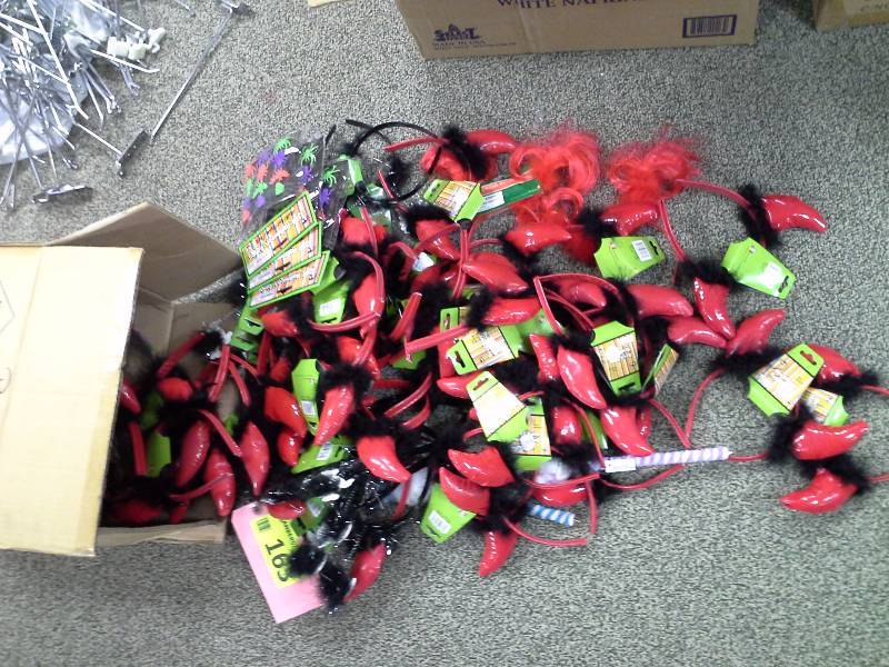 Box of devil horns, plastic