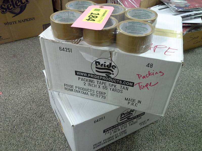 Two cases of packing tape