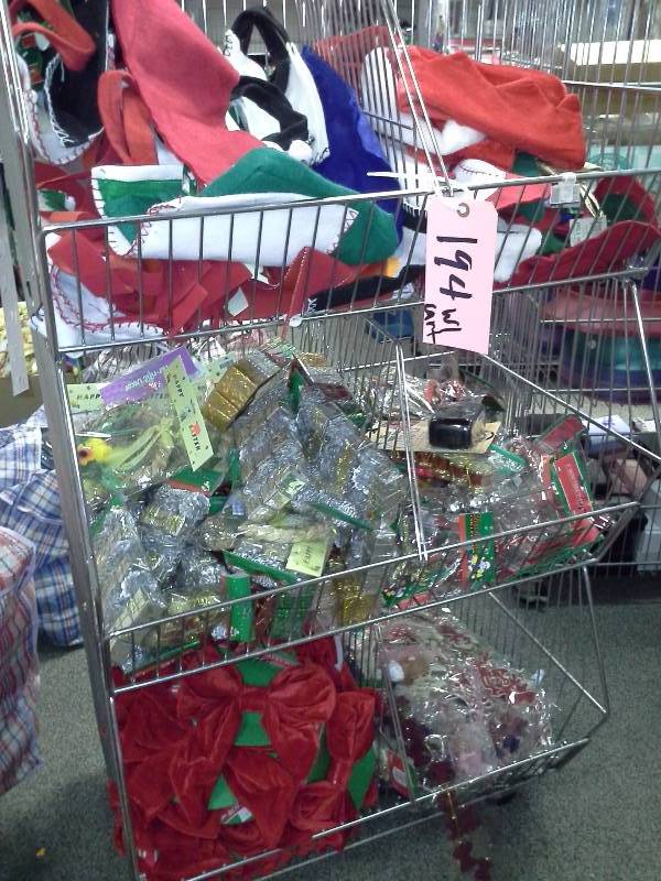 Christmas accessories with cart