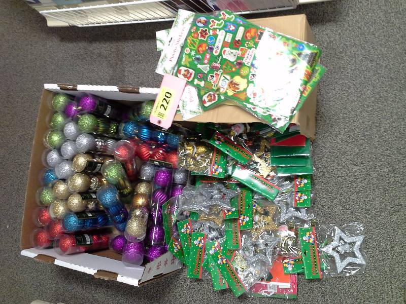 Christmas ornaments and stickers lot