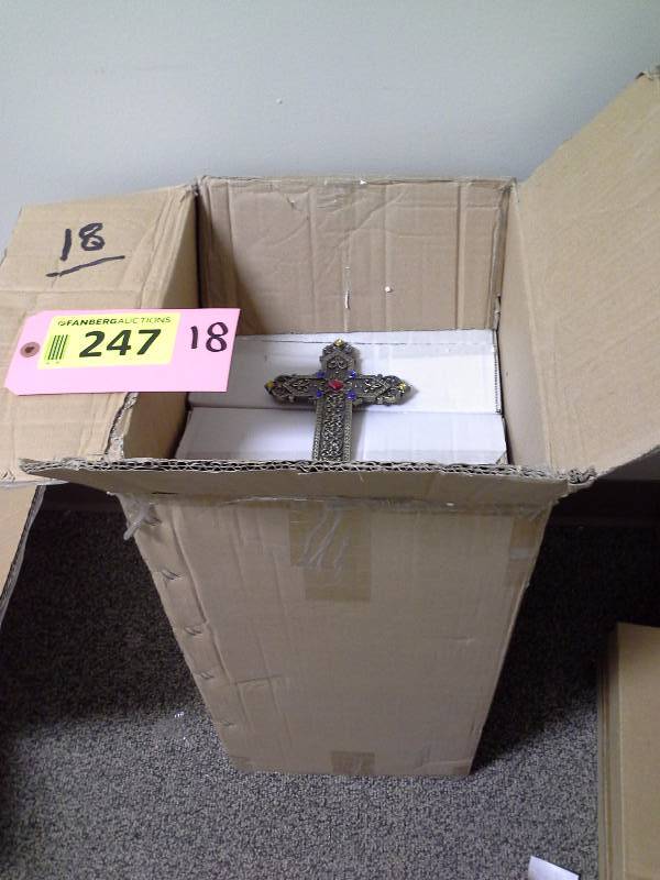 Pewter crosses with colored stones