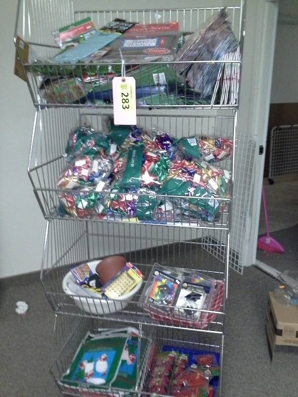 Christmas accessories with cart
