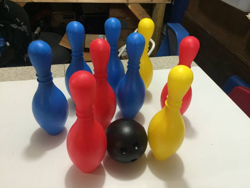 lot 24 image: Bowling Pins and Ball