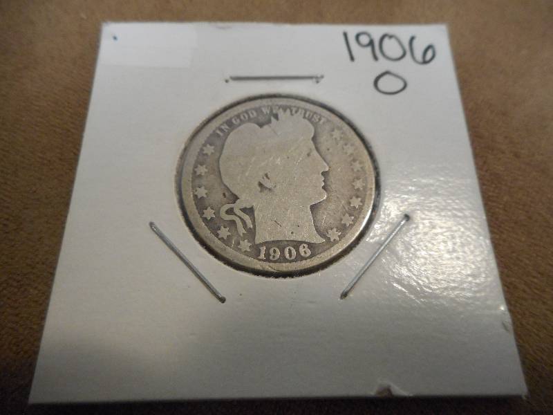 1906-O Braber Silver Quarter, Circu...