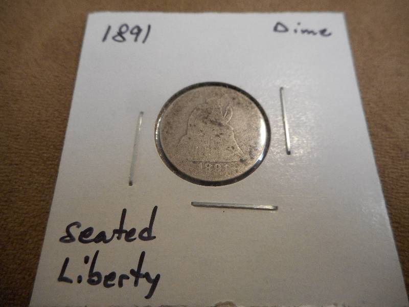 1891 Seated Liberty Silver Dime, Ci...