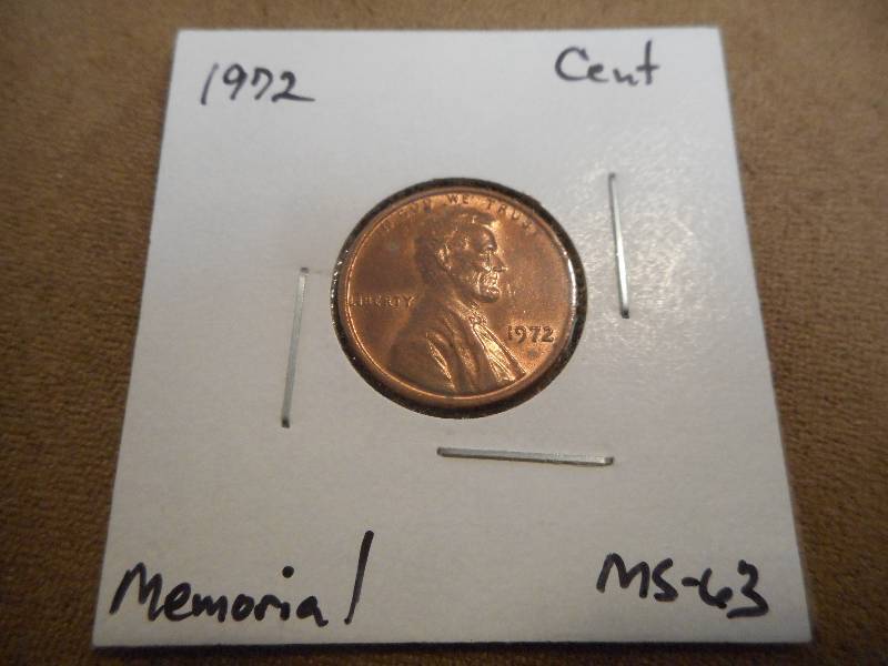 1972-P Lincoln Memorial Cent, MS-63...