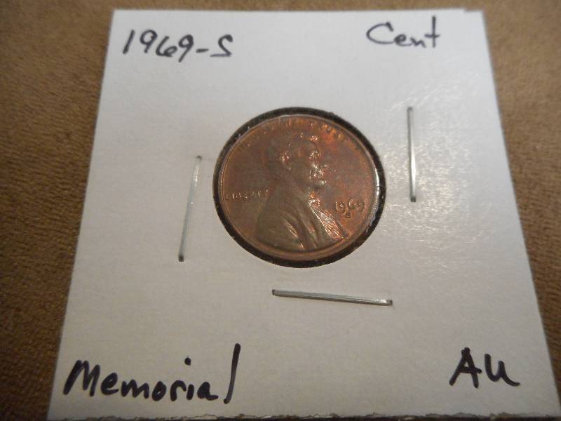 1969-S Lincoln Memorial Cent, AU...