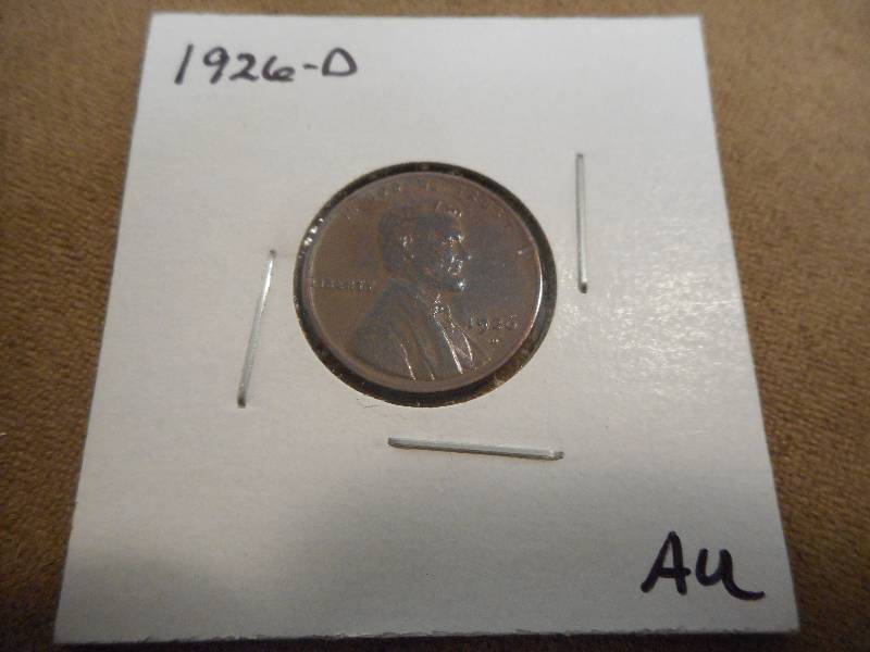 1926-D Lincoln Wheat Cent, AU Grade...
