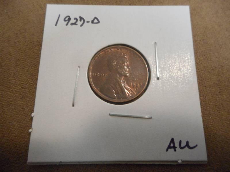 1927-D Lincoln Wheat Cent, AU Grade...