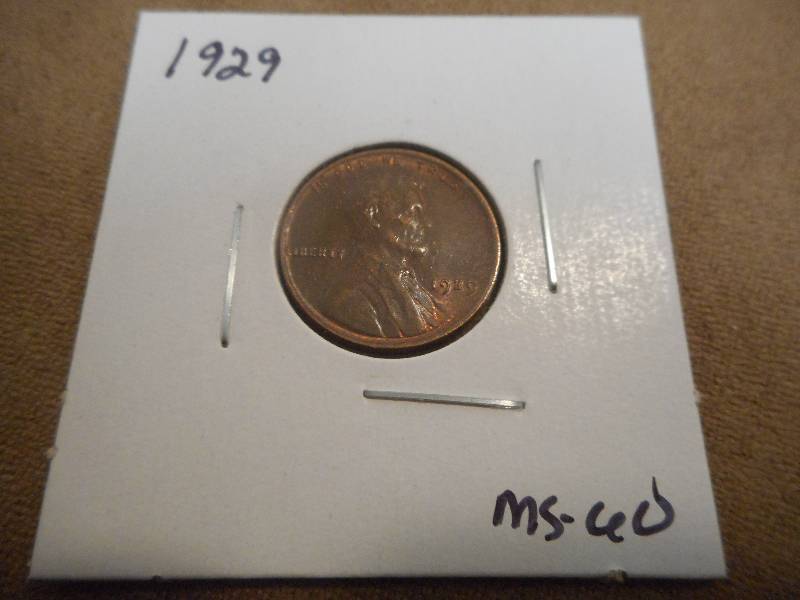 1929-P Lincoln Wheat Cent, MS-60 Gr...