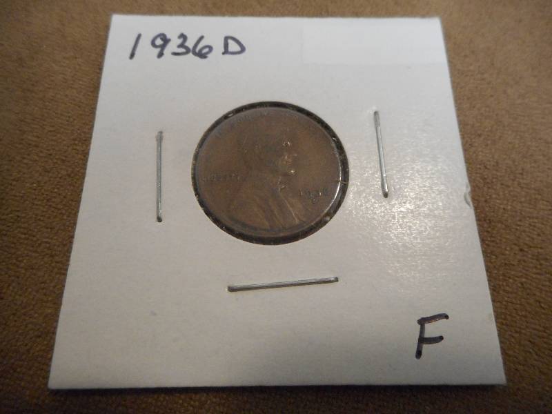 1936-D Lincoln Wheat Cent, Fine Gra...