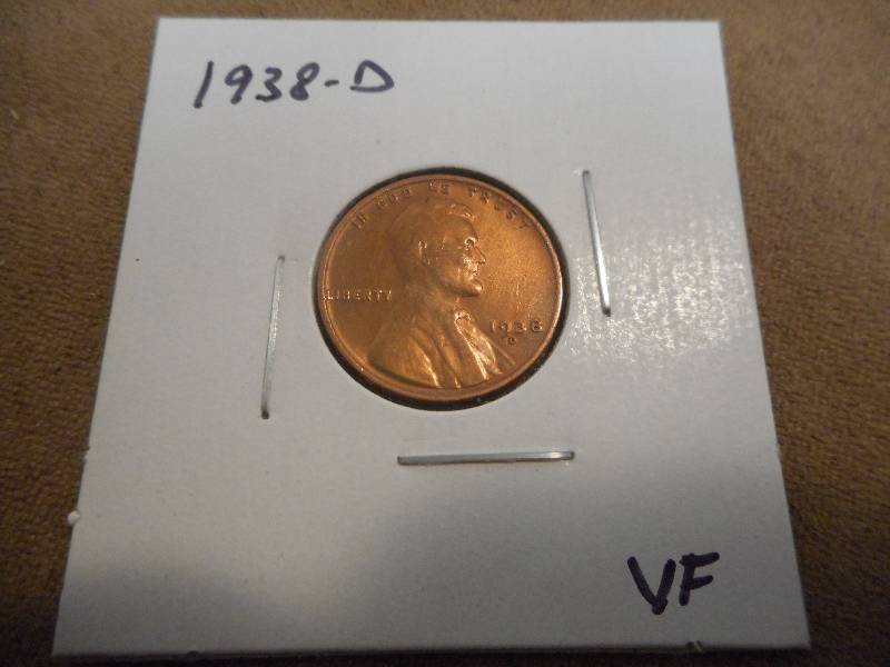 1938-D Lincoln Wheat Cent, Very Fin...
