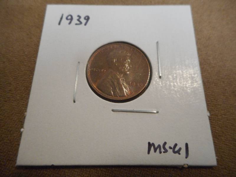 1939-P Lincoln Wheat Cent, MS-61 Gr...
