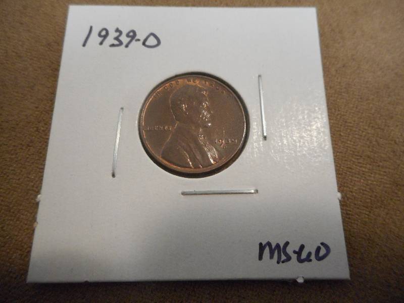 1939-D Lincoln Wheat Cent, MS-60 Gr...