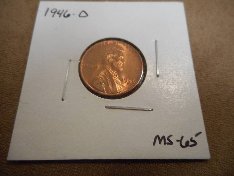 1946-D Lincoln Wheat Cent, MS-65 Gr...