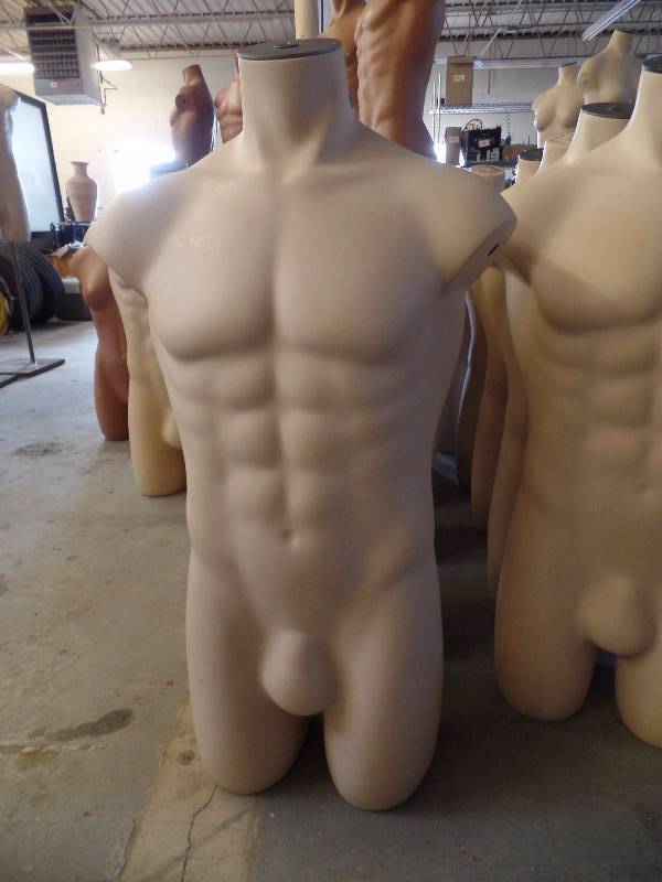 Beige Male Torso Mannequins