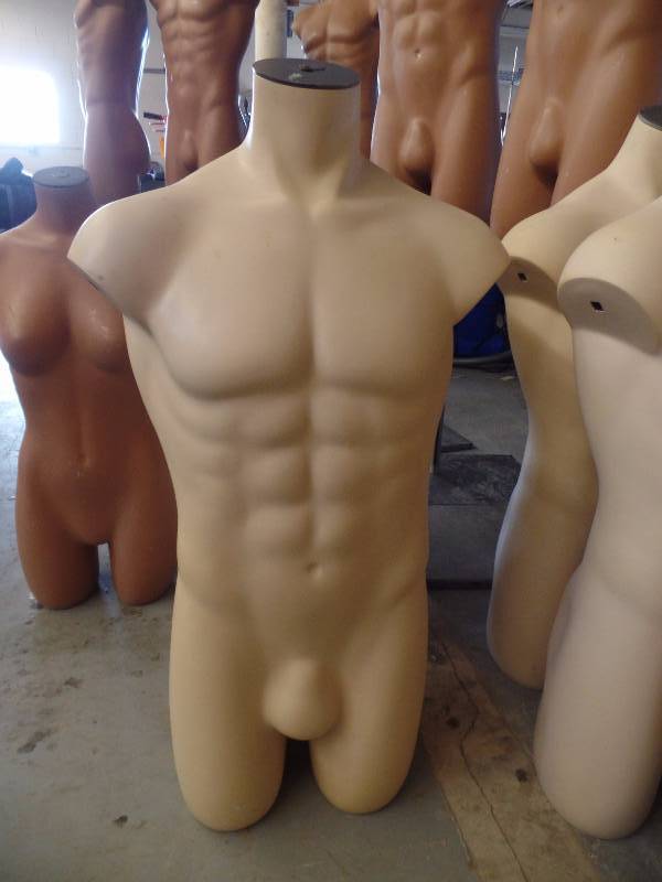 Beige Male Torso Mannequins