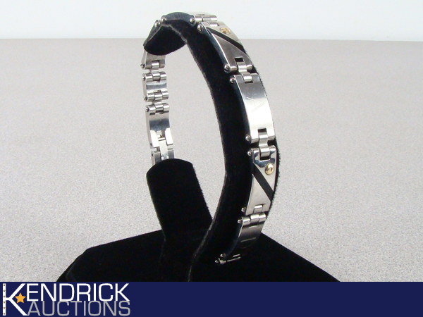 Newer 14K and Stainless Mens Bracelet