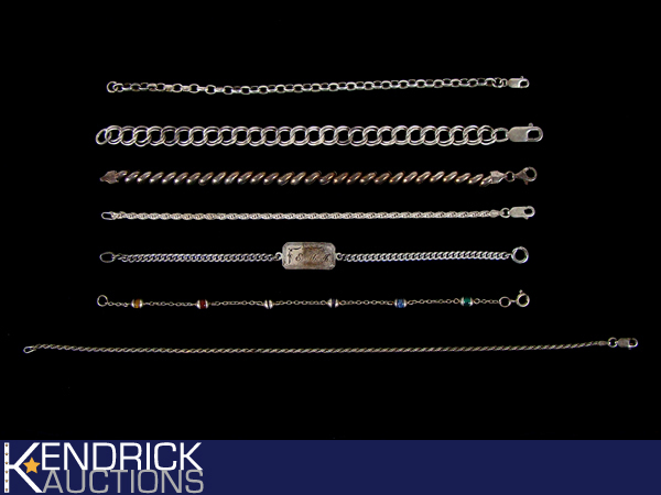 7 Various Higher End Sterling Bracelets