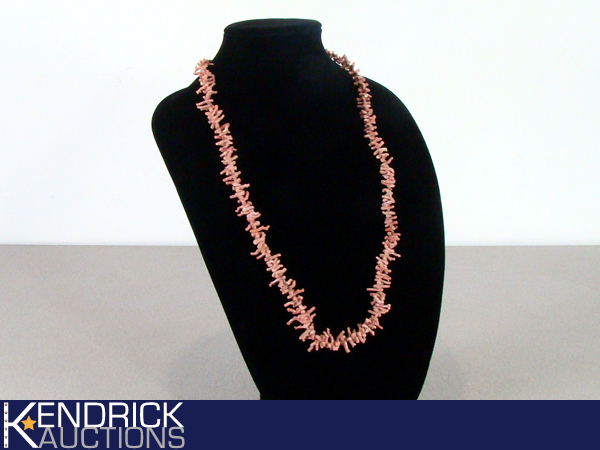 Higher End Pink Coral Graduated Branch Necklace