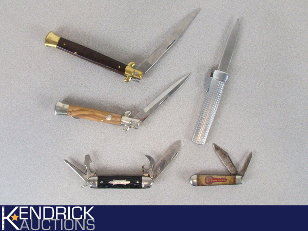 5 Vintage Higher End Stiletto etc. Pocket Knives