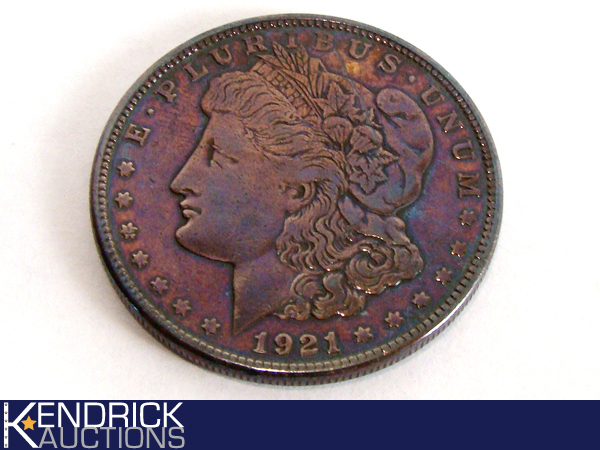 Higher Grade Rainbow Tarnished 1921 Morgan 90% Silver Dollar