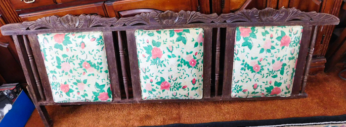 lot 17 image: this was the back of a settee and someone with an idea to buy it