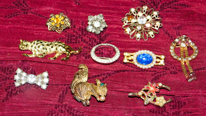 lot 41 image: 10 jewelry pins