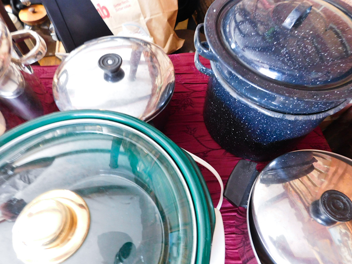 lot 100 image: large kitchen lot crock pot enamel pasta cooker and more