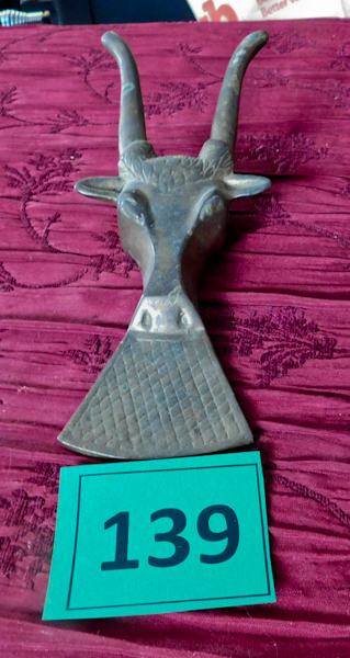 lot 139 image: cast iron steer boot jack