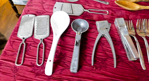 lot 159 image: vintage cooking utensils