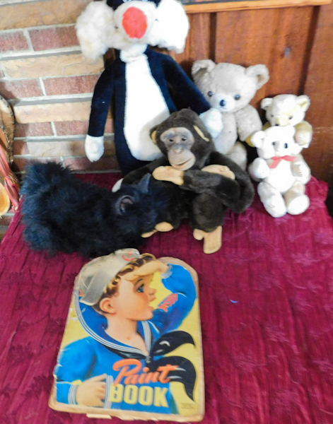 lot 171 image: several plush toys Sylvester and Sailor boy Paint Book