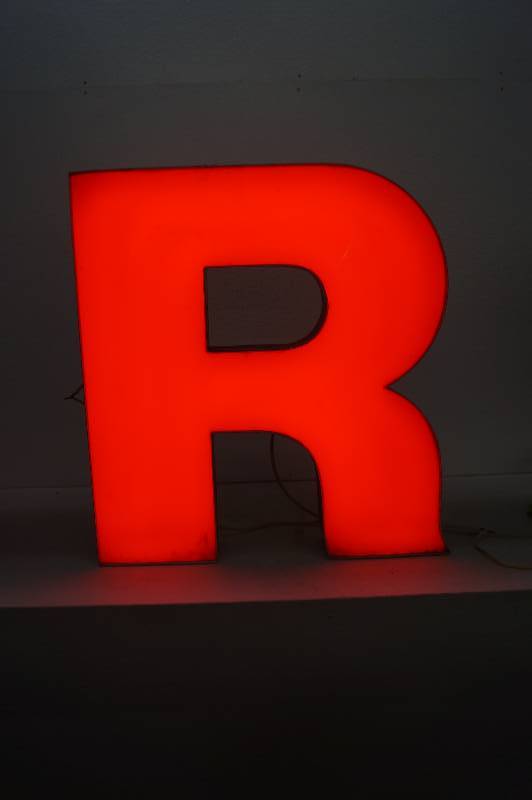 Red Neon Letter