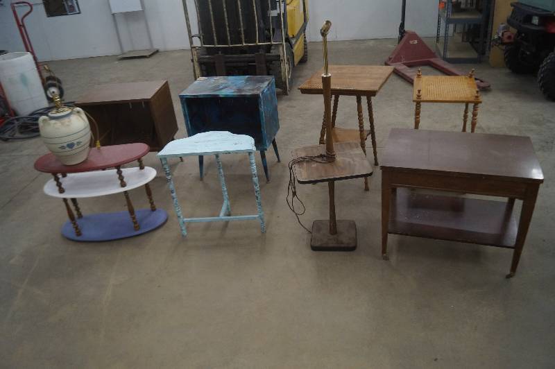 Lamps, End Tables and Cabinets